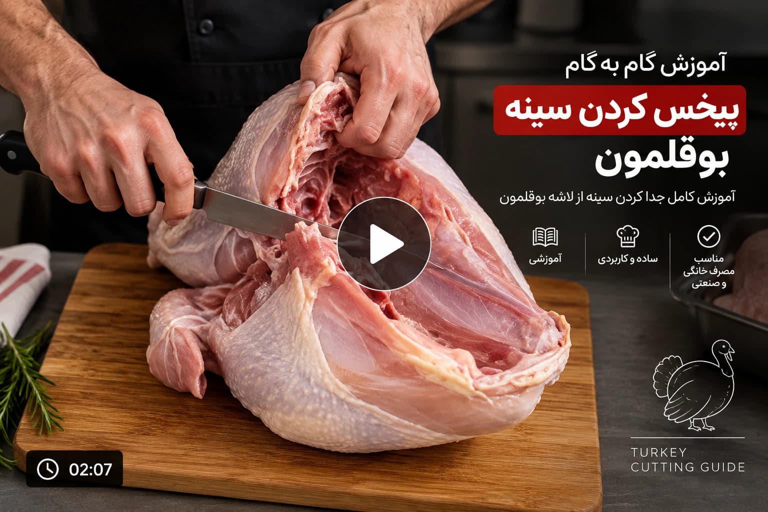 بیخس کردن سینه بوقلمون